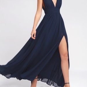 Heavenly Hues Navy Blue Maxi Prom/Formal Dress